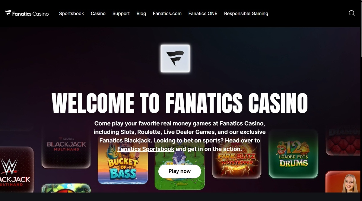 Fanatics Casino's West Virginia homepage showing various categories and game previews